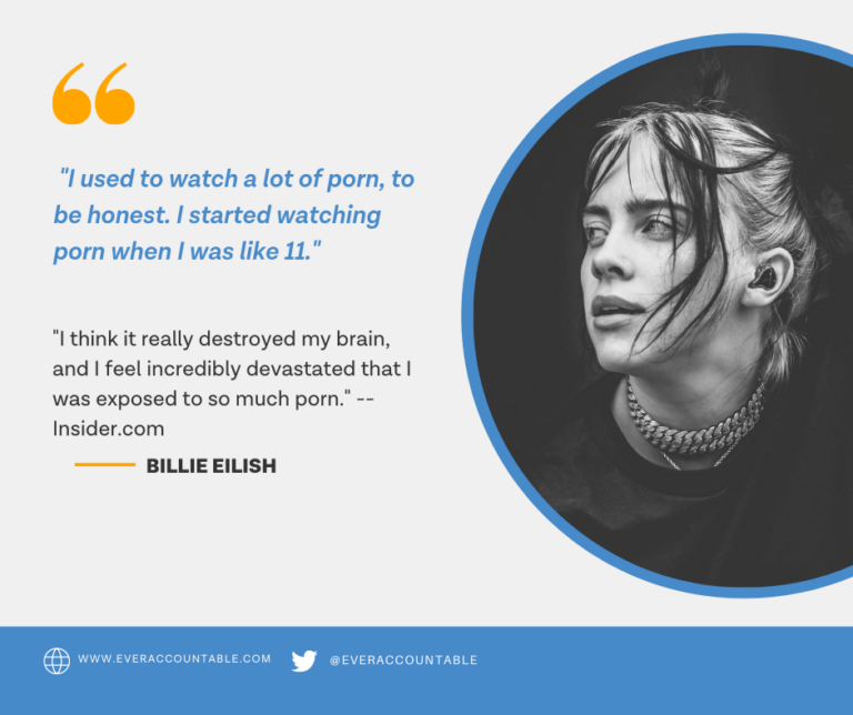 Graphic with Billie Eilish Quote on Porn, what is CSAM Child Sexual Abuse Material